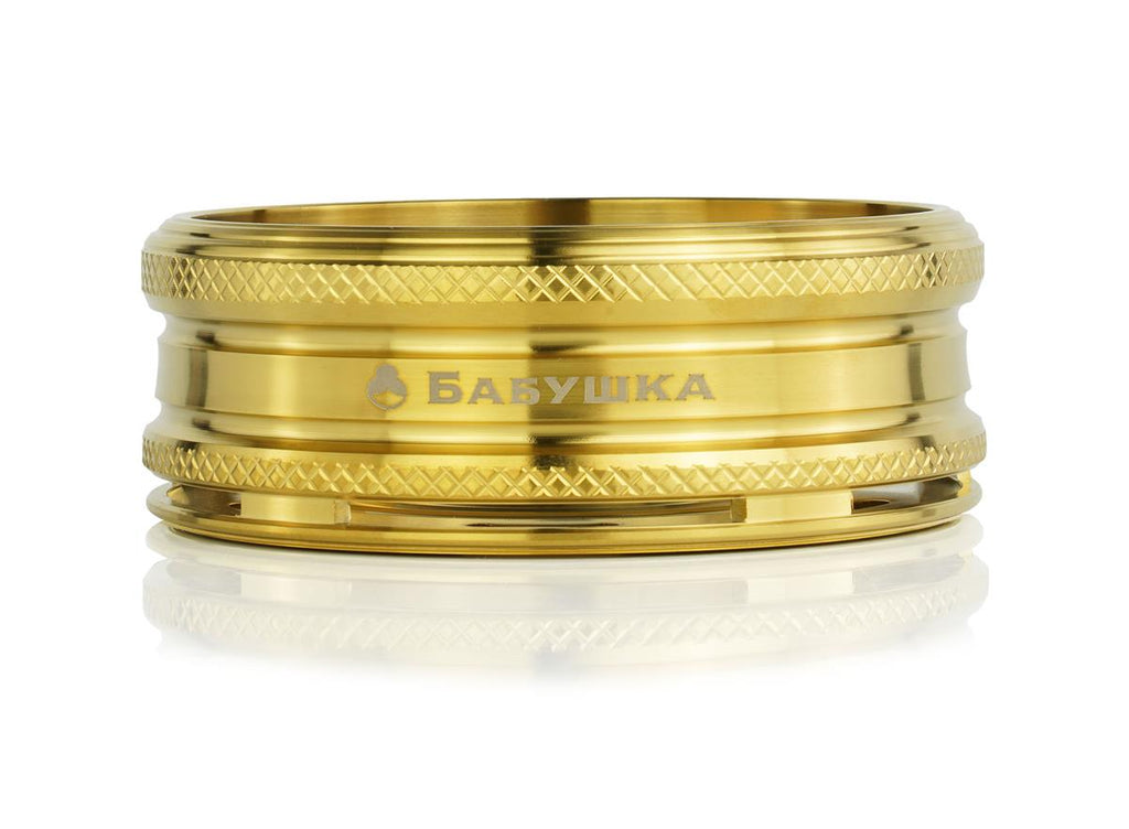 Babuschka Shisha Edelstahl HMD Smokebox Aufsatz Gold