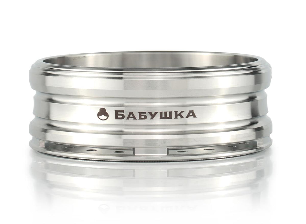 Babuschka Shisha Edelstahl HMD Smokebox Aufsatz Silber