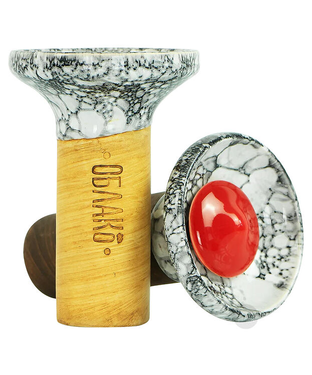 Oblako Flow Red on Marble White/Black Shisha Kopf