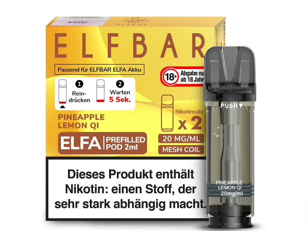 Elfbar Elfa Prefilled Pods Pineapple Lemon Qi