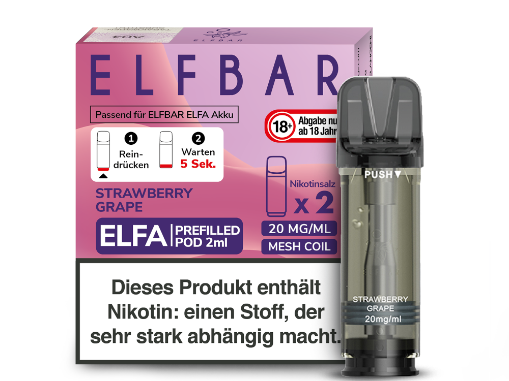 Elfbar Elfa Prefilled Pods Strawberry Grape