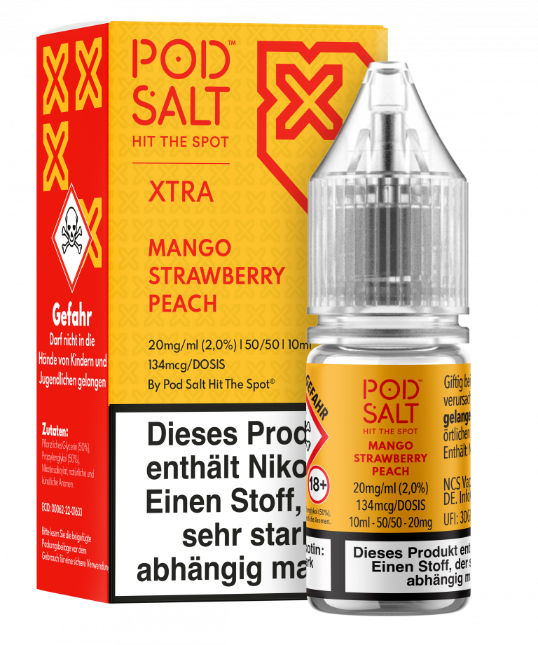 pod salt Nikotinsalz X Mango Strawberry Peach