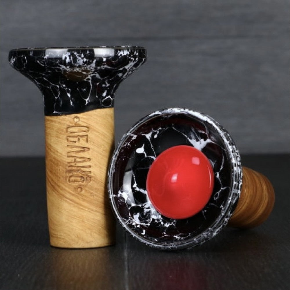 Oblako Flow Phunnel Black Marble Shisha Einloch Kopf