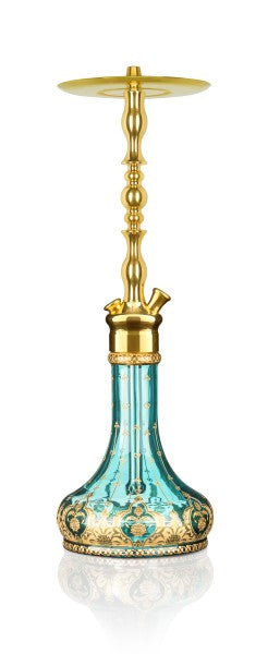 ATH Tradi Shisha Wasserpfeife Zumrut Hurrem Blau Gold Traditionell