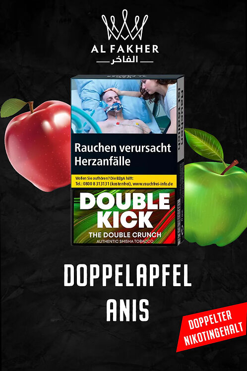 al fakher shisha tabak 25g double kick double apple doppelapfel anis