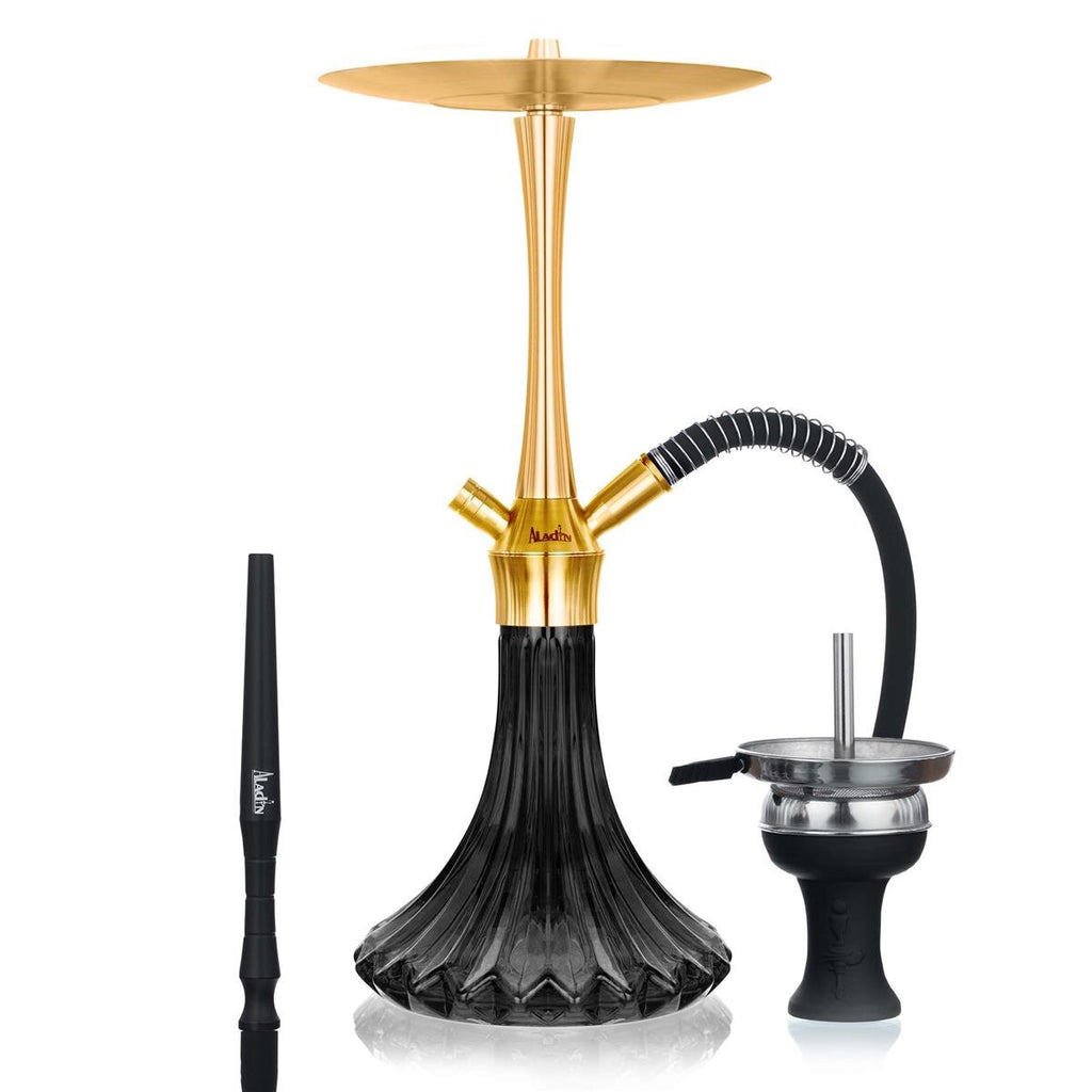 Aladin Shisha Wasserpfeife Komplett Set MVP A46 Gold Black Schwarz