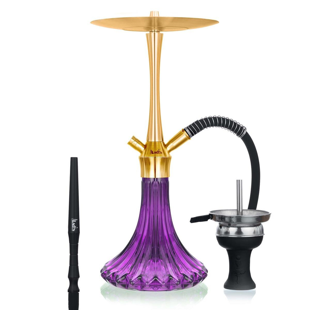 Aladin Shisha Wasserpfeife Komplett Set MVP A46 Gold Purple Lila