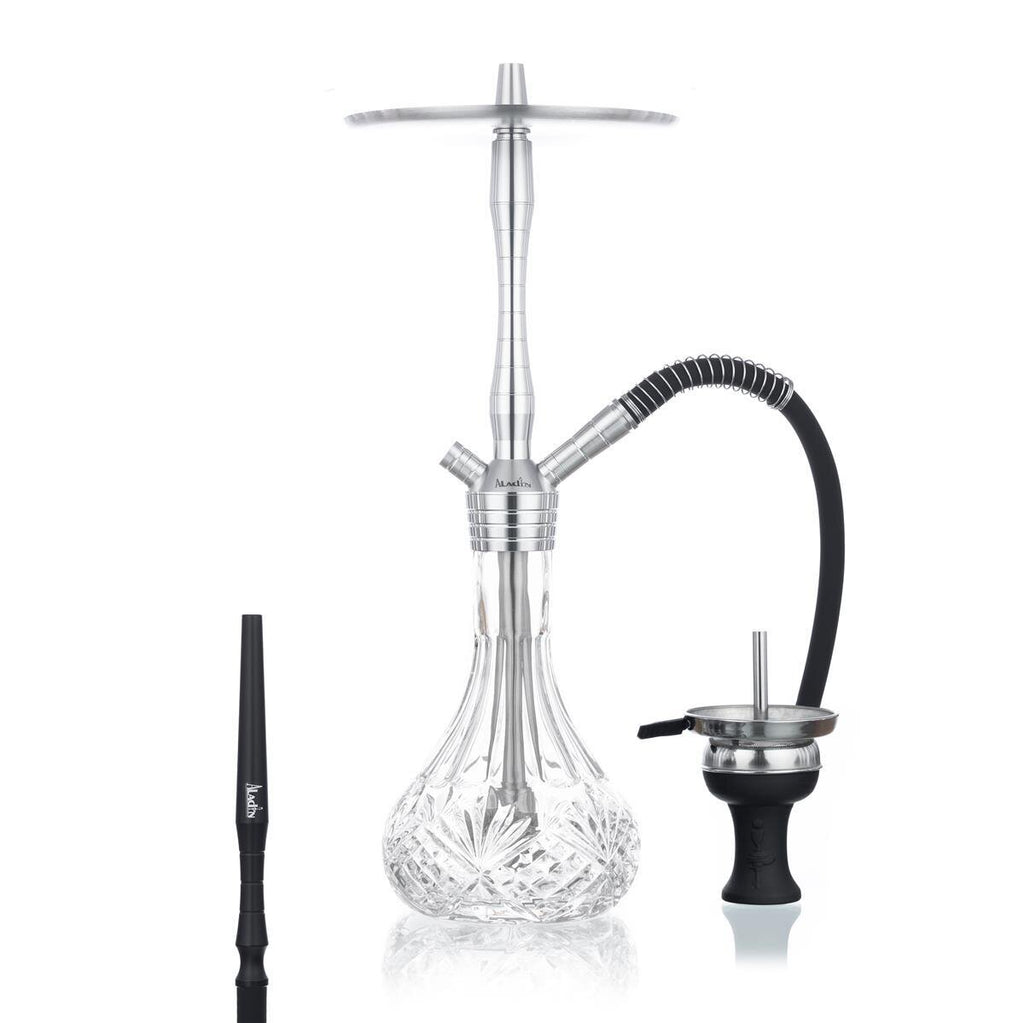 Aladin Shisha Wasserpfeife Komplett Set MVP 470 Flower Clear