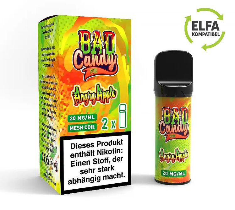 Bad Candy Prefilled Pods Angry Apple 20mg Kompatibel mit Elfbar Elfa