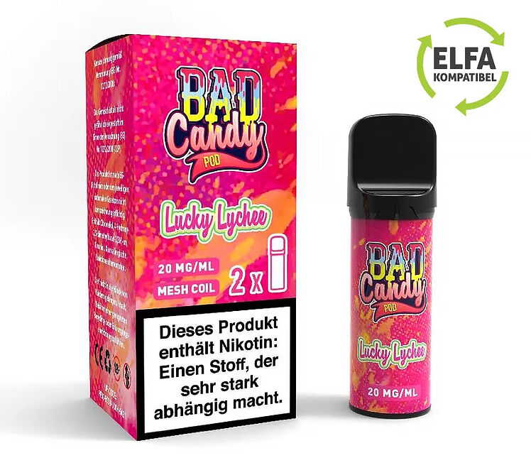 Bad Candy Prefilled Pods Lucky Lychee 20mg Kompatibel mit Elfbar Elfa