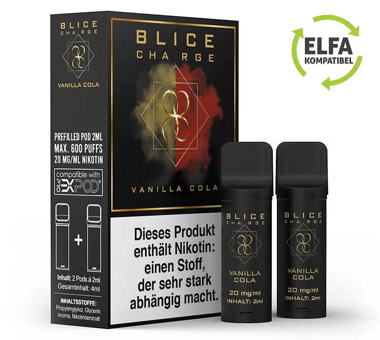 Blice Charge Pod 2er Packung für Elfbar Elfa Vanilla Cola 20mg