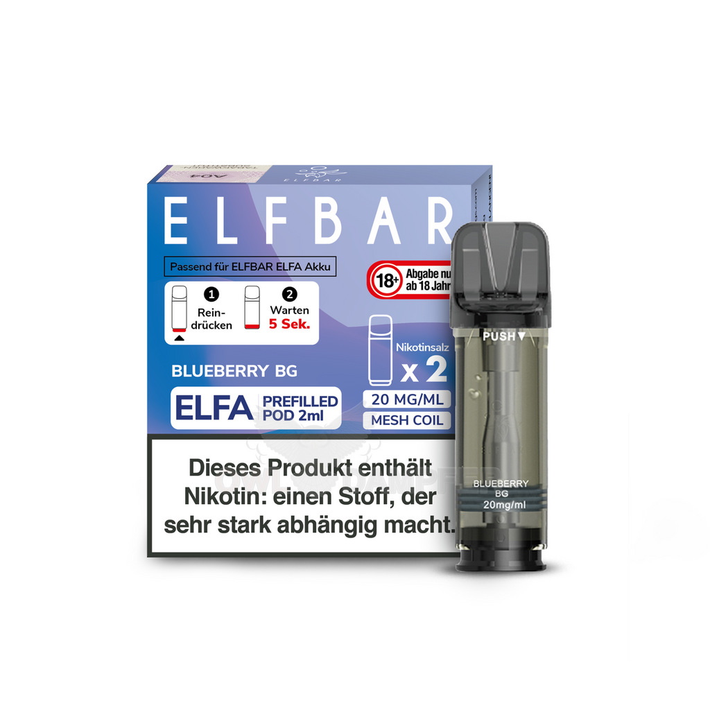 Elfbar Elfa Prefilled Pods Blueberry BG Bubblegum