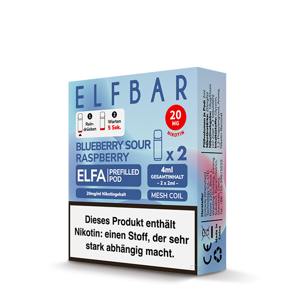 Elfbar Elfa Prefilled Pods Blueberry Sour Raspberry