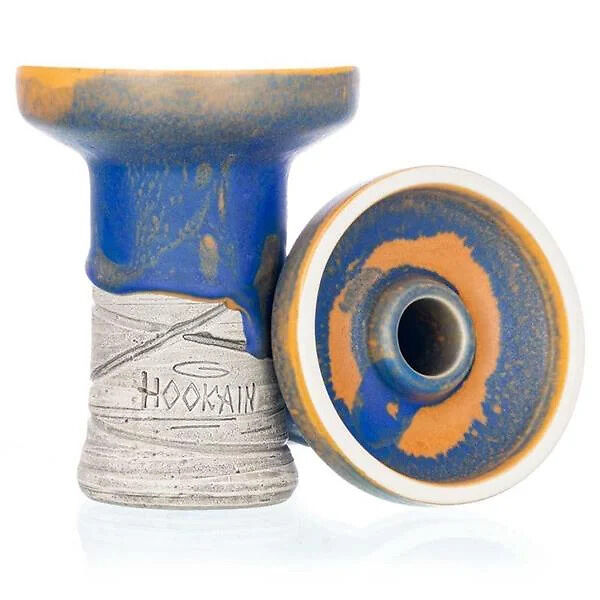 Hookain Lesh Lip Phunnel Einloch Shisha Kopf Vintage Blau Orange