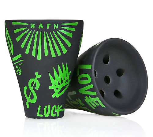 Oblako X Hooligan Bowl Black/Green Shisha Kopf