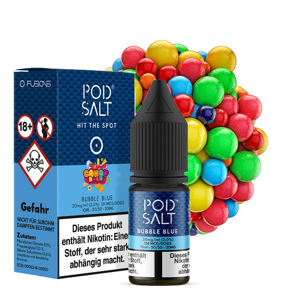 pod salt Nikotinsalz fusion bubble blue liquid N