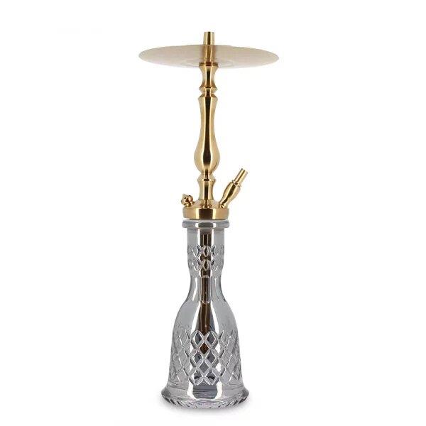 WD Hookah Trasi Shisha Traditionelle Wasserpfeife Gold Edelstahl Messing